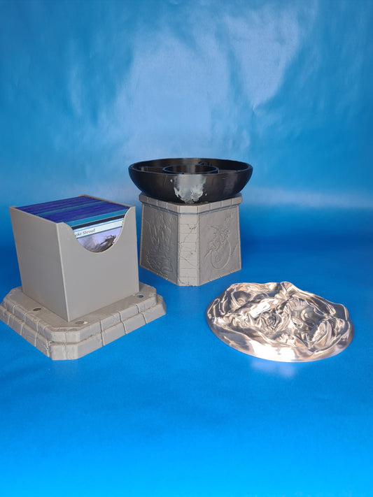 Silver Altar MTG Deck Box & Dice Holder Set
