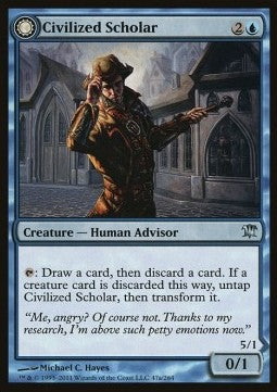 Civilized Scholar / Homicidal Brute - Innistrad (Uncommon) [ISD-47]