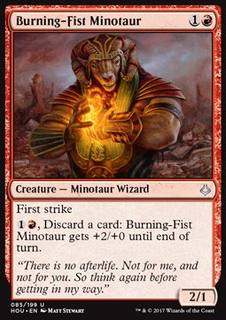 Burning-Fist Minotaur - Hour of Devastation (Uncommon) [HOU-85]