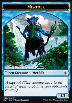 Merfolk Token (Blue 1/1 Hexproof) - Ixalan (Token) [XLN-T03]