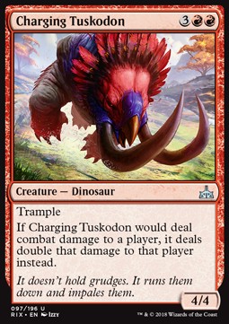 Charging Tuskodon - Rivals of Ixalan (Uncommon) [RIX-97]