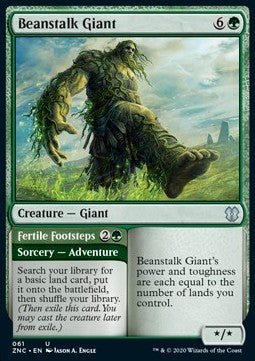 Beanstalk Giant // Fertile Footsteps - Commander: Zendikar Rising (Uncommon) [ZNC-61]