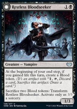 Restless Bloodseeker // Bloodsoaked Reveler - Innistrad: Crimson Vow (Uncommon) [VOW-128]