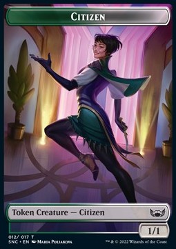 Citizen Token (Green and White 1/1) - Streets of New Capenna: Extras (Token) [XSNC-T12]
