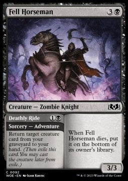 Fell Horseman // Deathly Ride - Wilds of Eldraine (Common) [WOE-92]