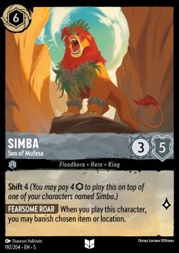 Simba - Son of Mufasa - Shimmering Skies (Uncommon) [5SSK-192]